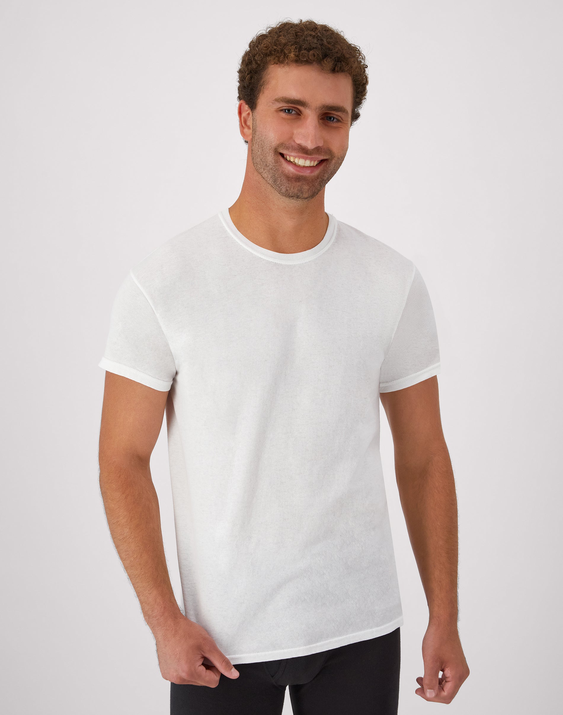 Hanes Men's White Undershirt Pack, 6-Pack, Odor Control