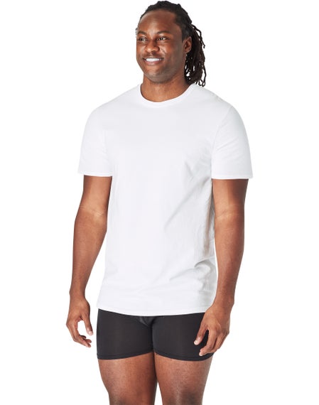 3 Pack - Hanes Men's White Crew T-Shirt Undershirts – Tiendas La Nueva Era
