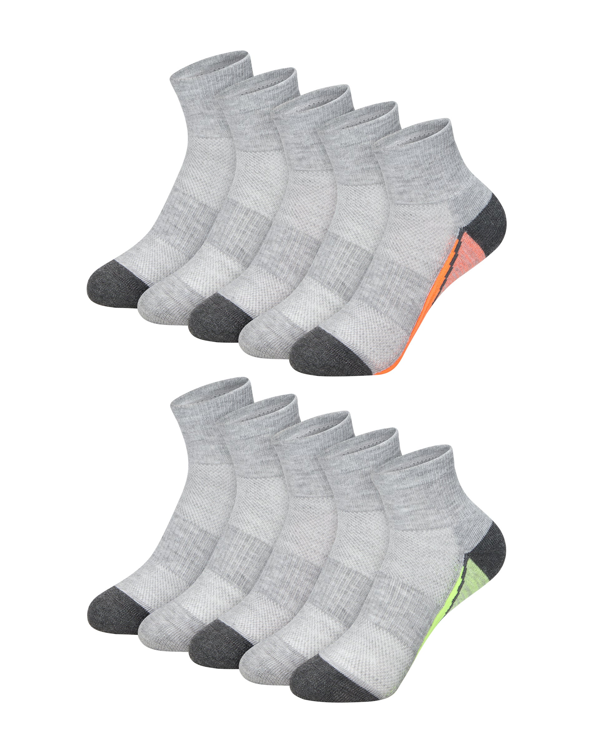 Hanes Moves Boys' Ankle Socks Pack, 10-Pack, Performance X-Temp