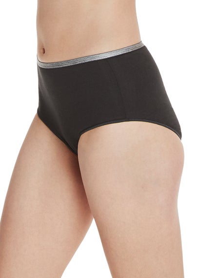 Women's Cotton Stretch Seamless Midi Briefs - 3-Pack, High Waist, Regular Fit, Sizes S-6, Machine Washable 7 thumbnail image