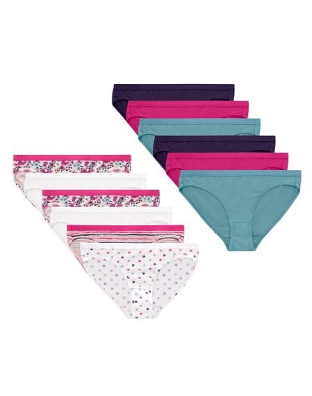 Hanes Bikini Elasticizzato da Ragazza, Confezione da 5 Pezzi