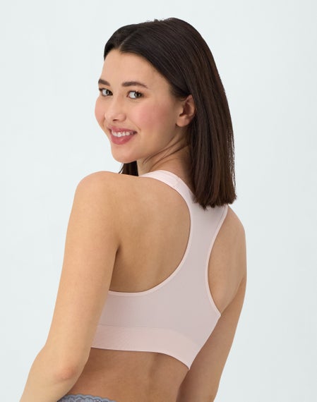 Hanes Women's Comfort Wirefree Racerback Bra 2-Pack – Full Coverage Wireless Bra