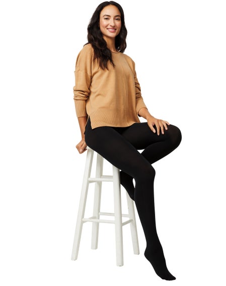 Hanes Women's Matte Opaque Leggings – Essential Comfort Fit Tights For Everyday Layering