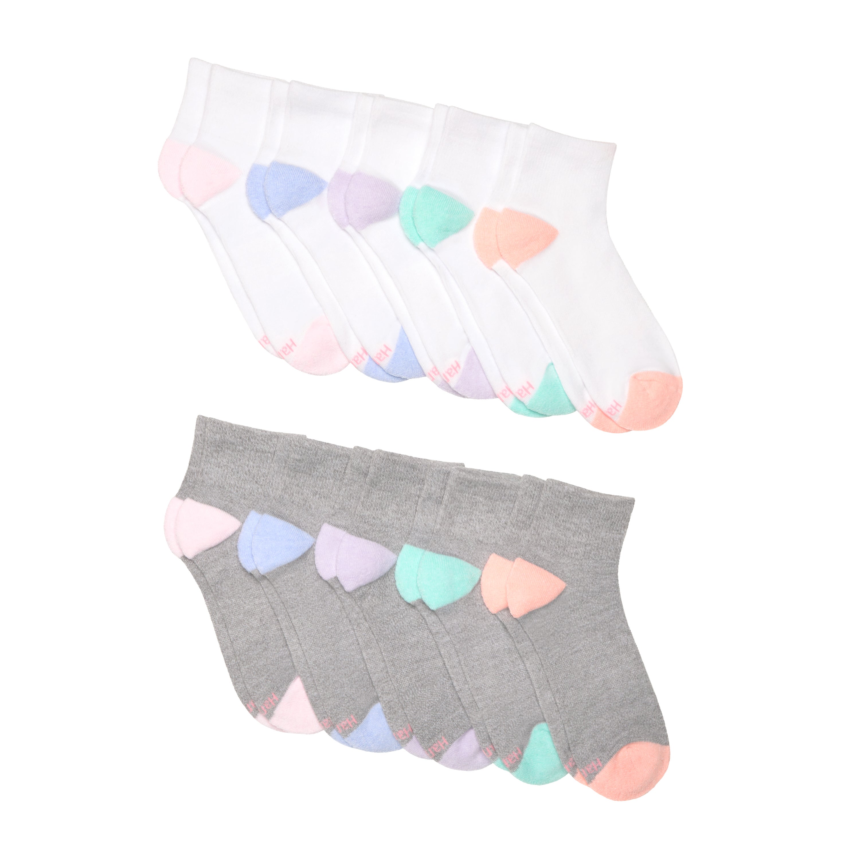 Hanes Moves X-Temp Women's Ankle Socks, 10-Pairs, Shoe Sizes 5-9