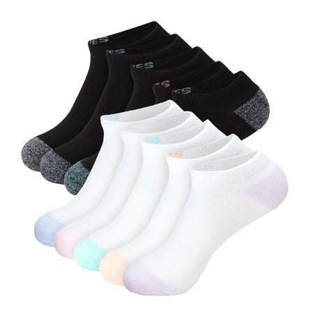 Calzini Donna Hanes Performance No Show - 6 Paia Leggeri Rinfrescanti X-Temp, Taglia 5-9, Colore Nero