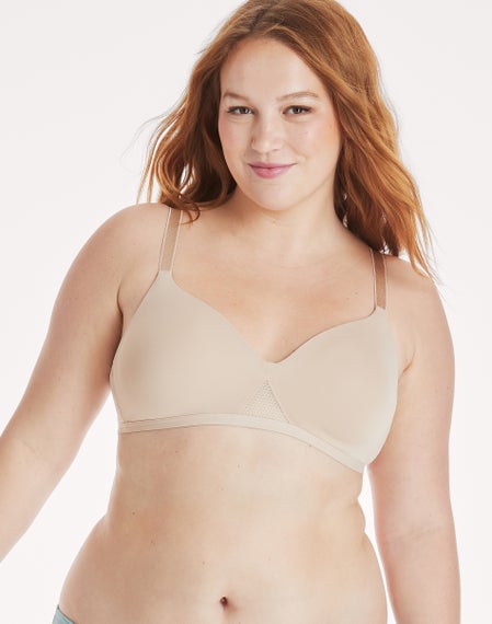 Hanes Womens UltimateÂ® ComfortFlex FitÂ® T-Shirt Unlined Wirefree Bra