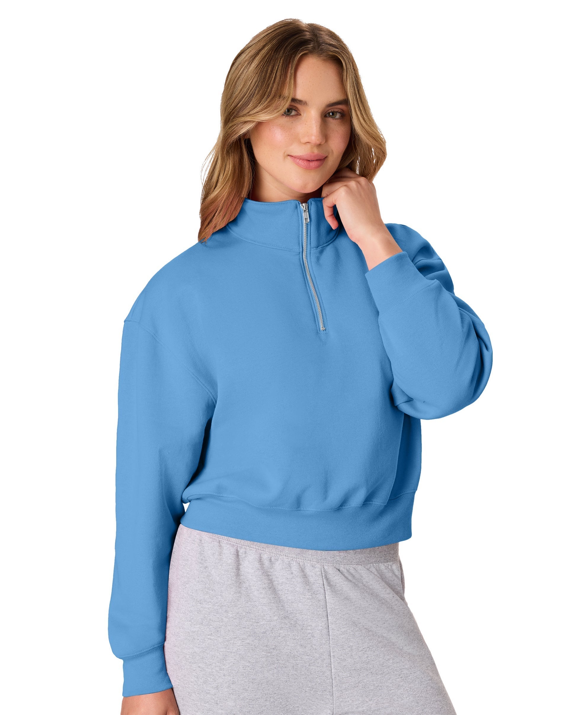 Hanes EcoSmart Women's Fleece Quarter-Zip Pullover