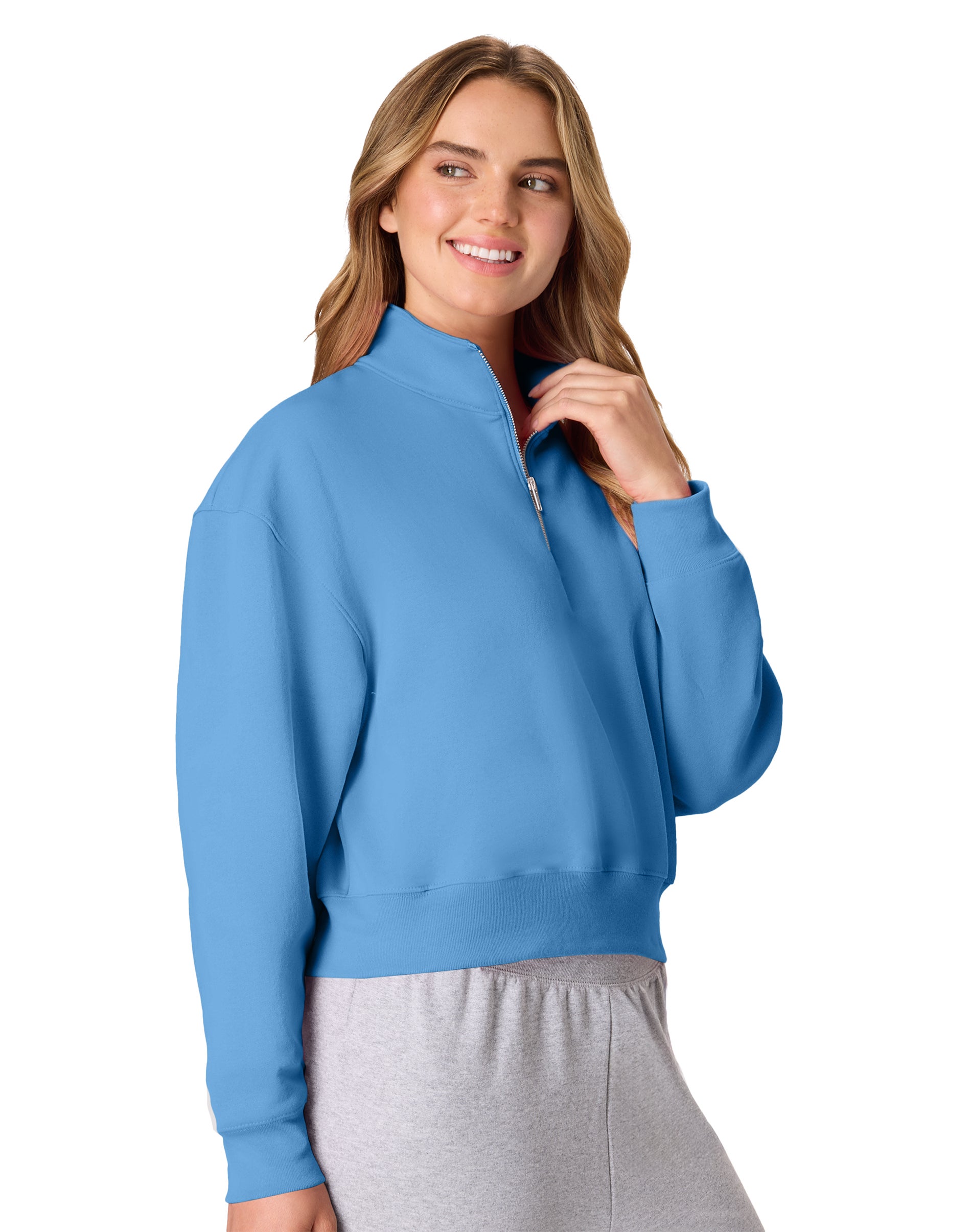 Hanes EcoSmart Women's Fleece Quarter-Zip Pullover