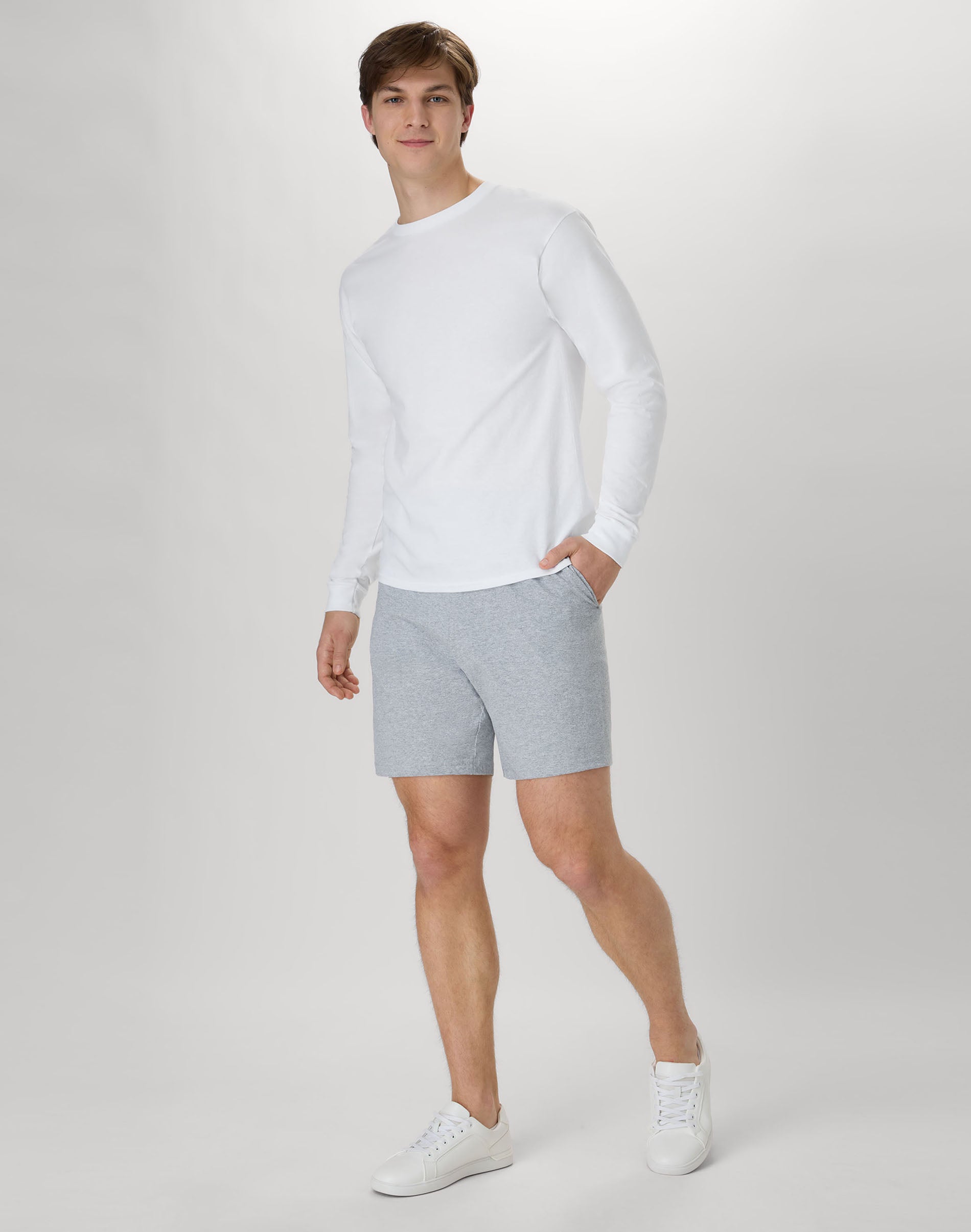 Hanes Essentials Men's Cotton Shorts With Pockets, 7.5