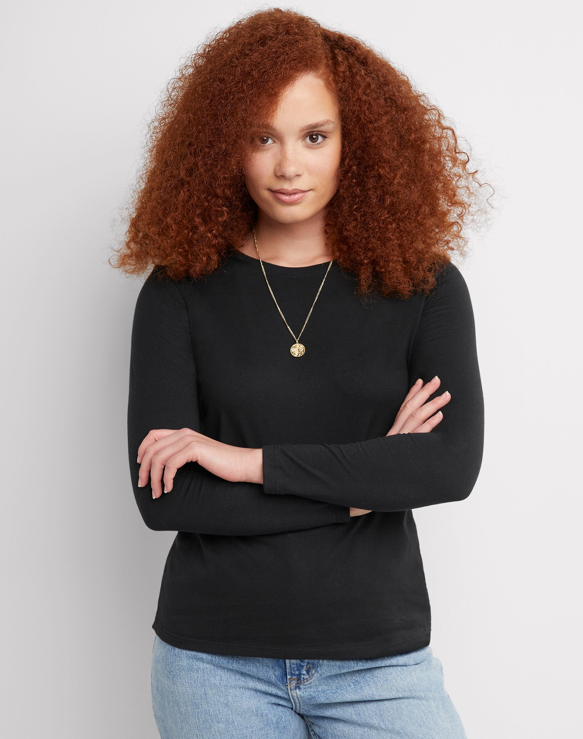 Hanes Women's Long Sleeve Cotton T-Shirt