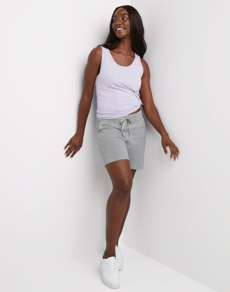 hanes shorts for under dresses Hanes Women's Jersey Pocket Short Black 2XL