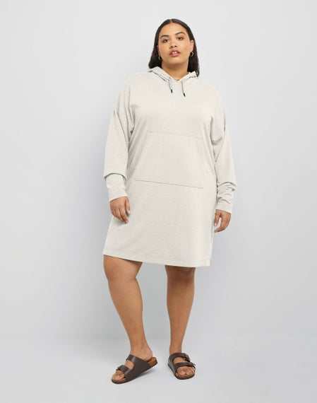 open lace back dress EMBELLISHED OVERSIZED HOODIE DRESS – SINGER22 main image 1
