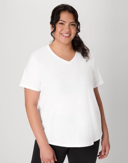 Just My Size T Shirt Cotton Jersey Short-Sleeve Crewneck Women's Tee Plus Size E