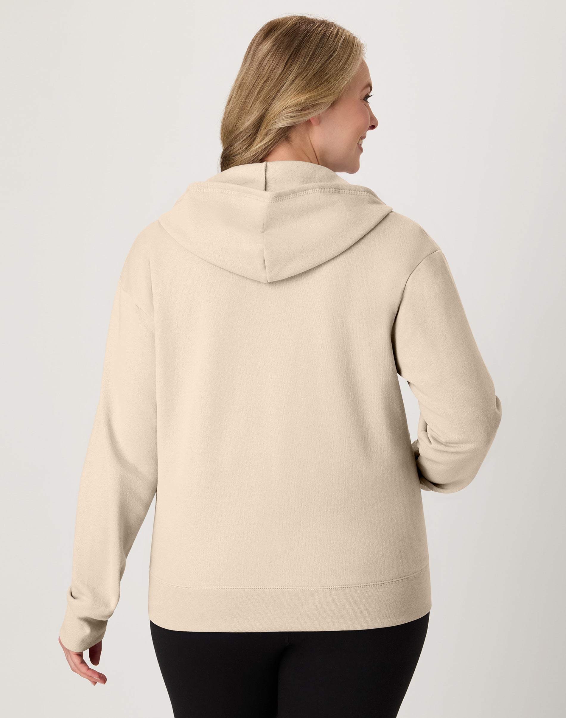 Hanes Just My Size EcoSmart Women's Full-Zip Fleece Hoodie (Plus Size)