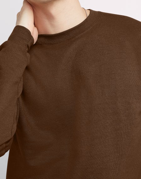 Sweat-shirt Hanes Ecosmart Pour Homme - Coupe Crewneck En Polaire Douce - Lot 1 Ou 2 Pièces