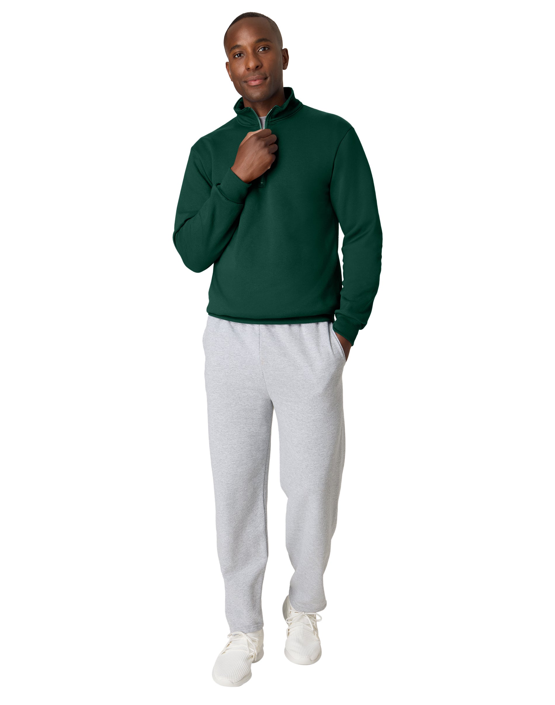 Hanes EcoSmart Men's Fleece Quarter-Zip Pullover