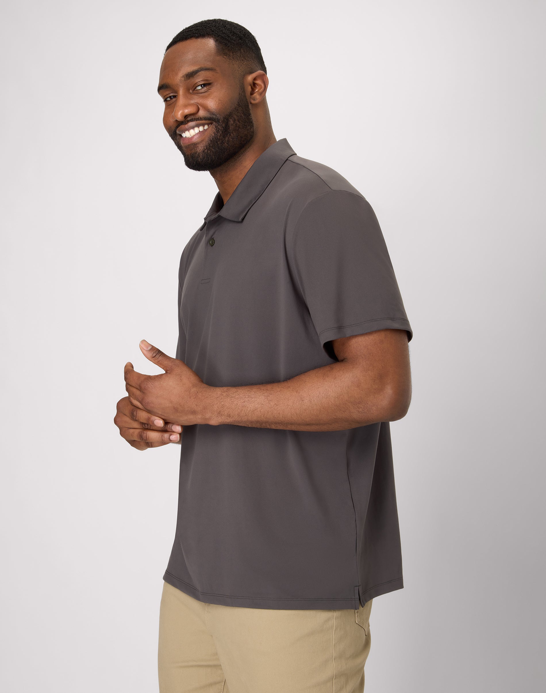 トップス ANCELLM S/S POLO SHIRT GRAY 1 L/S POLO(GRAY) – ANCELLM