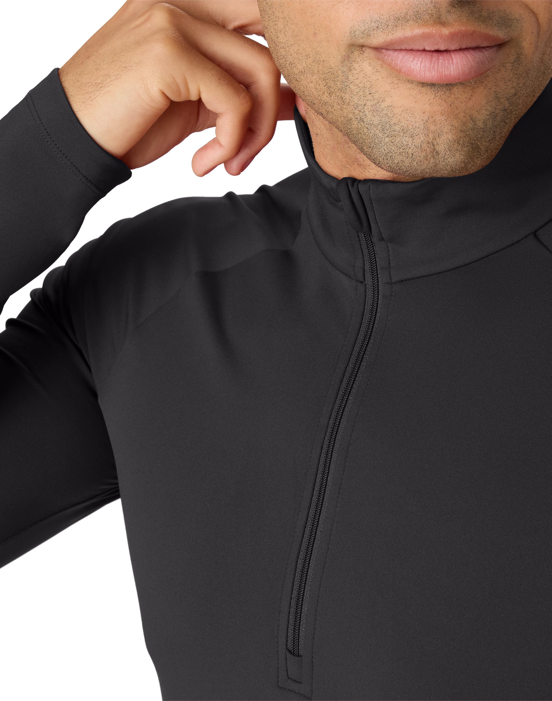 Hanes Moves Men's Quarter-Zip Pullover, Moisture-Wicking