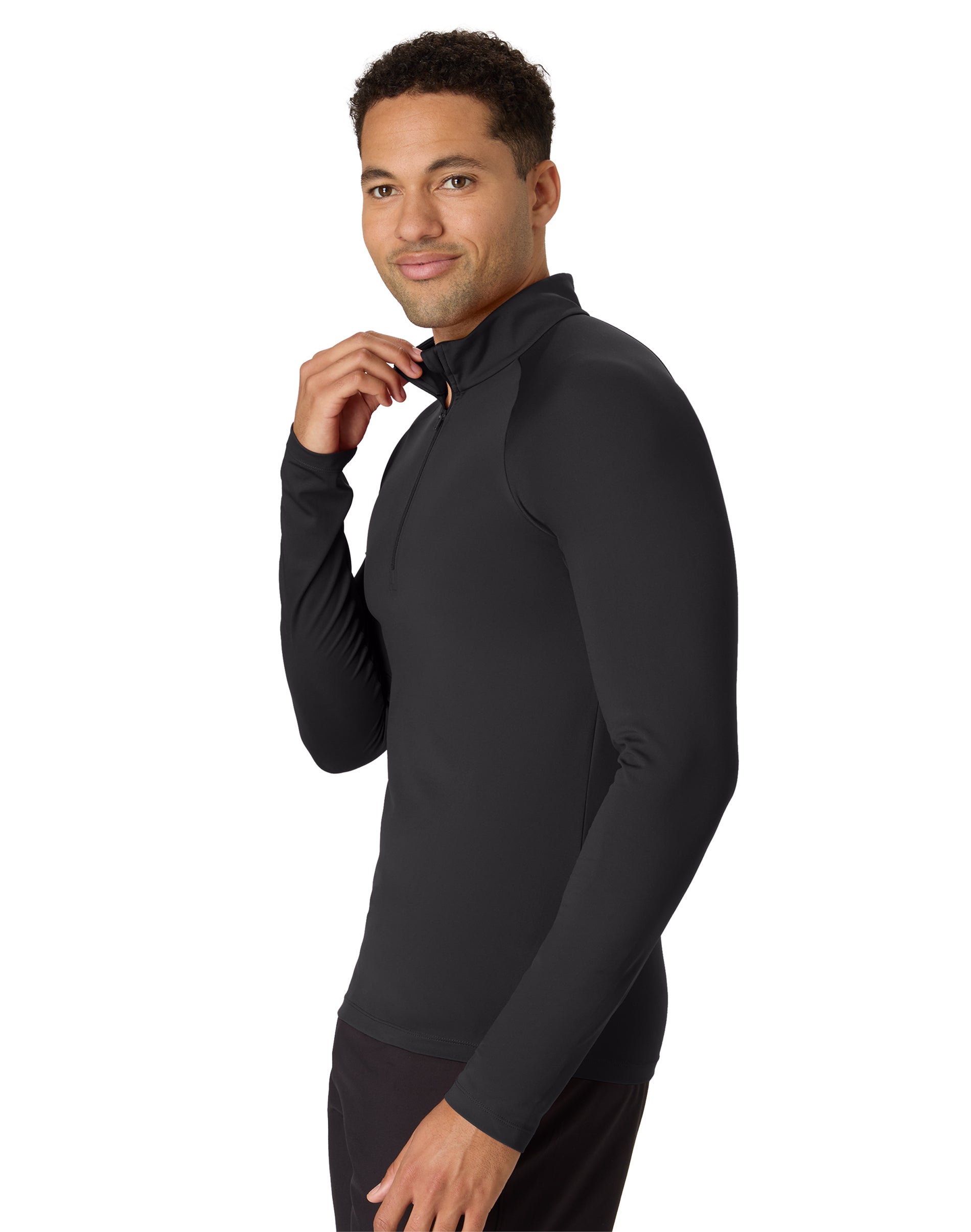 Hanes Moves Men's Quarter-Zip Pullover, Moisture-Wicking