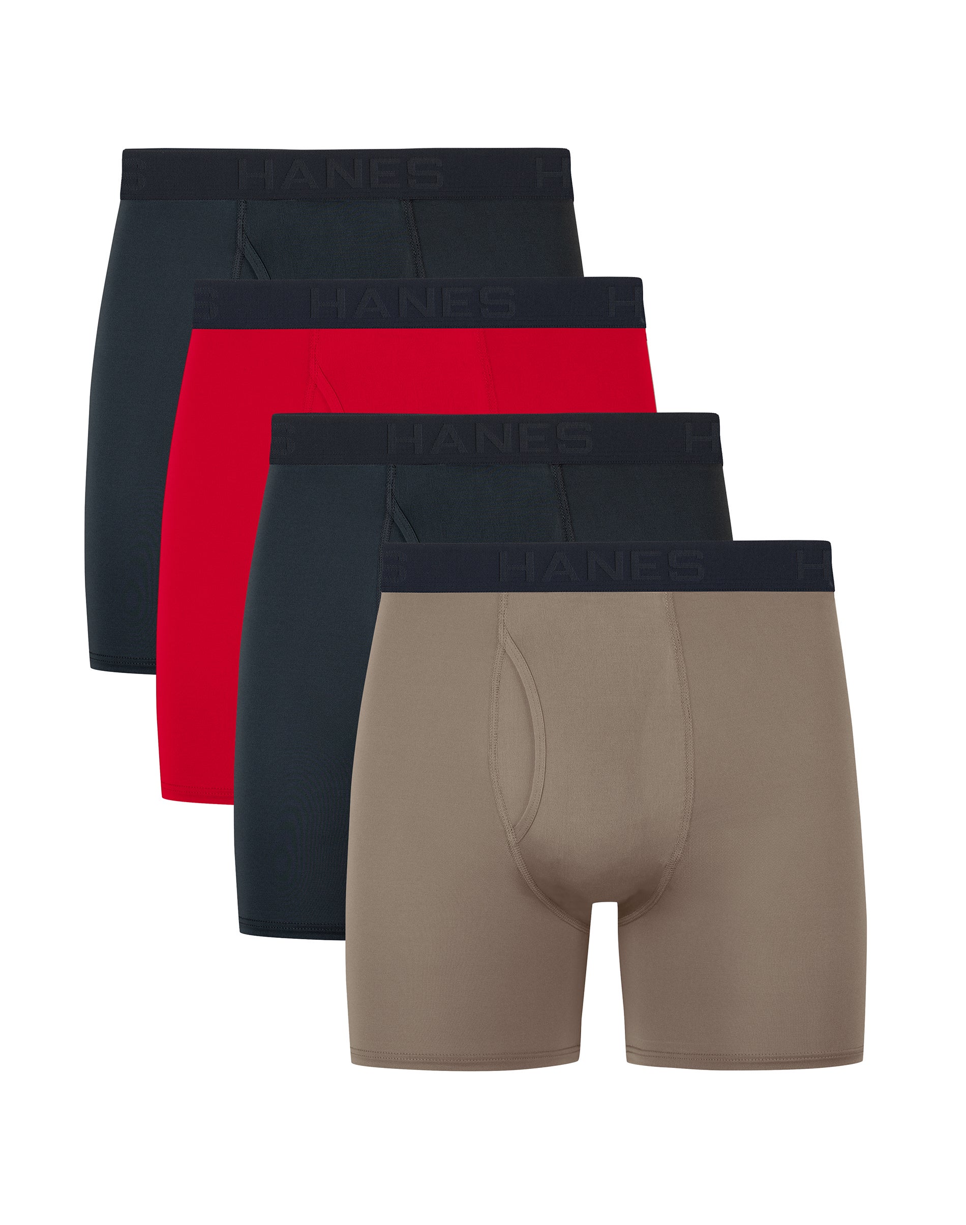 Hanes Boxer Briefs Ragazzo – Red Label ComfortSoft Sport Flex, Senza Etichette, Confezione Da 7, Taglia XL