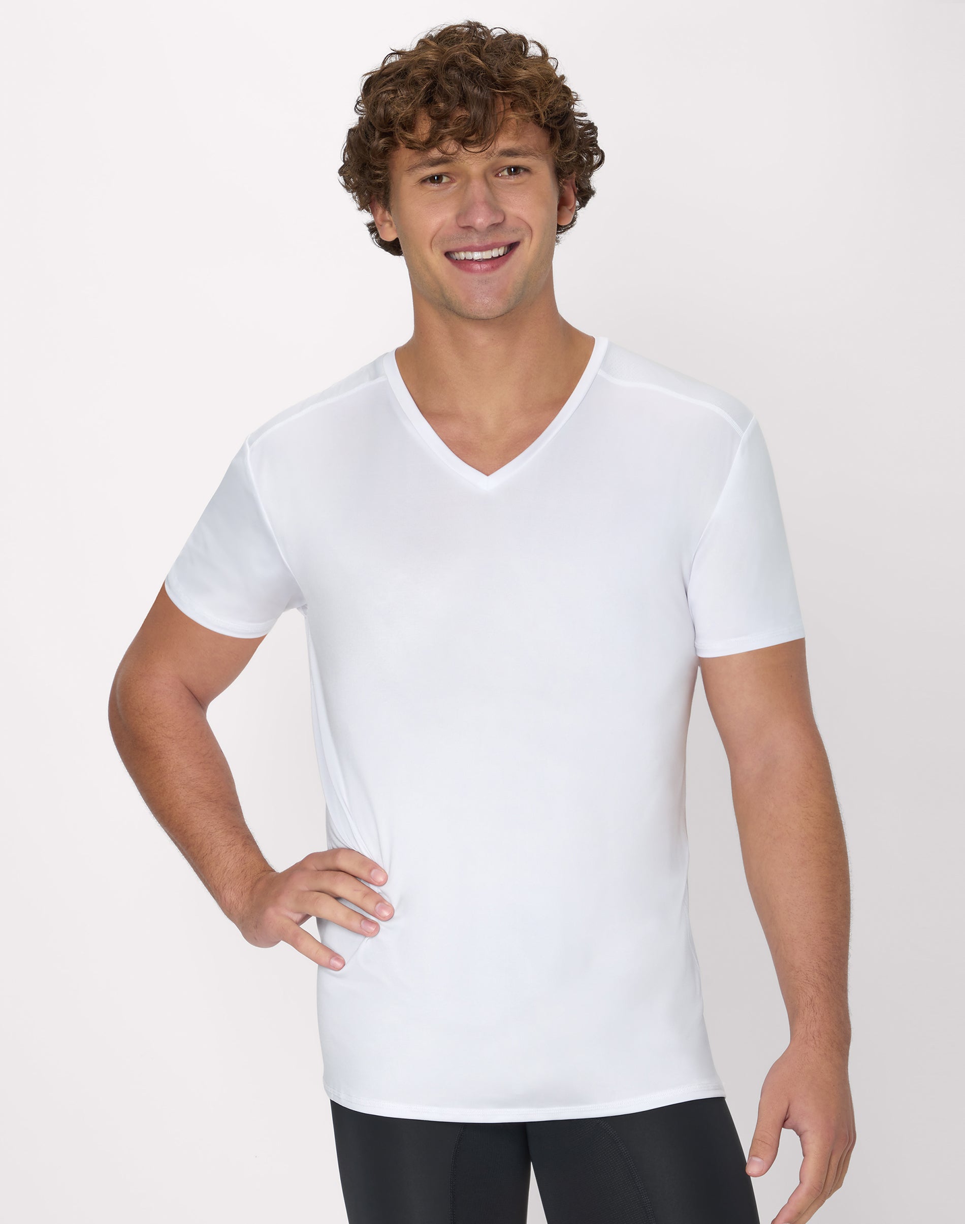 Hanes Moves Ultimate Men's Breathable V-neck T-Shirt, X-Temp